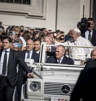 Papst Franziskus bei der Audienz am 15. Oktober 2022 (Foto: Roberto Masi/Fraternità di CL)